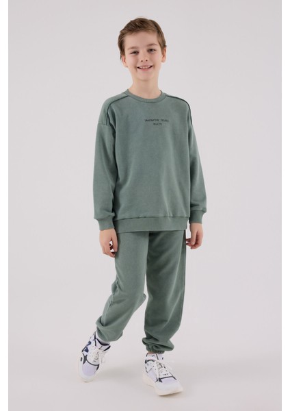Erkek Çocuk Yeşil Eşofman Takımı modelleri