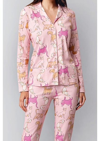 Kadın Pembe Gömlek Pijama fırsatları