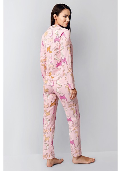 Kadın Pembe Gömlek Pijama indirimleri