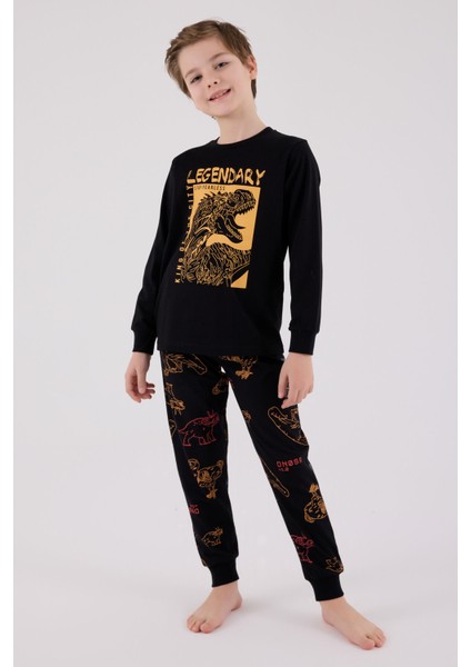 Erkek Çocuk Siyah Pijama Takımı