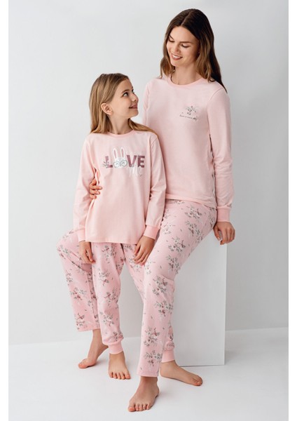 Kız Çocuk Pembe Pijama Takımı modelleri