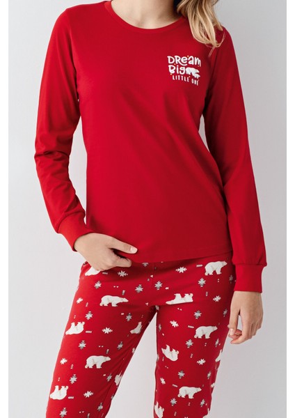 Kadın Kırmızı Pijama Takımı fırsatları