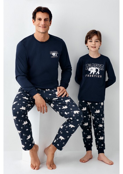 Erkek Çocuk Lacivert Pijama Takımı modelleri