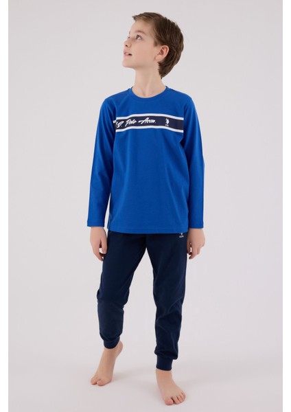 U.s. Polo Assn Erkek Çocuk Mavi Pijama Takımı modelleri