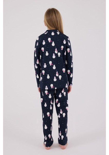 Kız Çocuk Lacivert Gömlek Pijama Takımı indirimleri