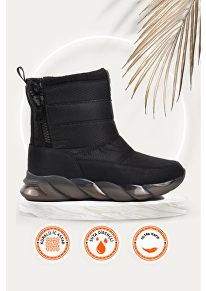 DMK-Z001 Siyah Içi Kürklü Kadın Kar Botu