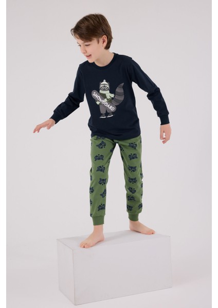 Erkek Çocuk Mavi Pijama Takımı modelleri