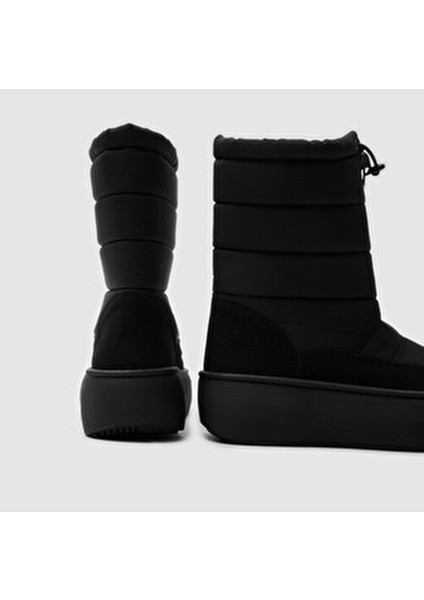 Kadın Kar Botu [060076], Siyah Paraşüt, 39