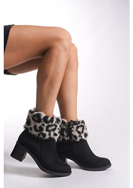 Rielradh Kadın Kürk Detaylı Topuklu Bot 0012501