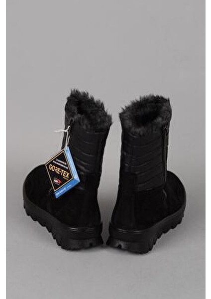 Siyah Kadın Süet Kar Botu