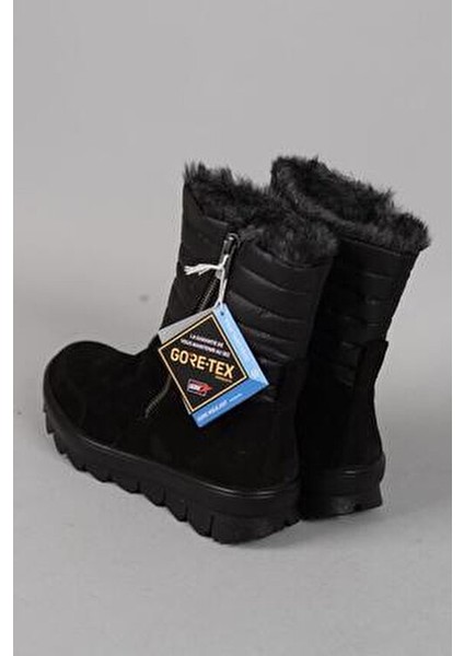 Siyah Kadın Süet Kar Botu