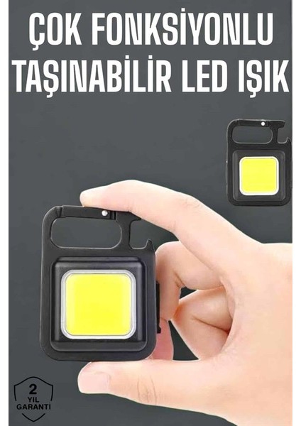 Kamp Işığı Çok Fonksiyonlu Taşınabilir Anahtarlık Kapak Açma Manyetik Özelliği