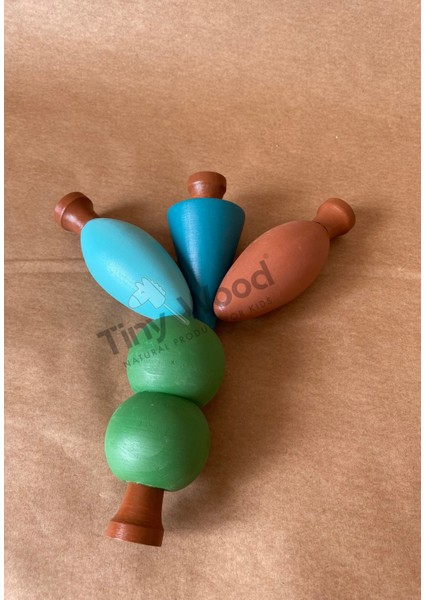 Ahşap Waldorf Orman Seti - 4'lü Ağaç Seti Ahşap Eğitsel Oyuncak fırsatları