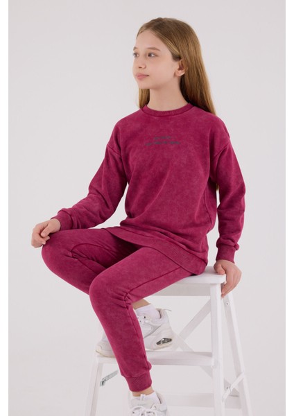 Kız Çocuk Pembe Eşofman Takımı