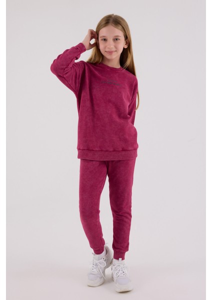 Kız Çocuk Pembe Eşofman Takımı modelleri