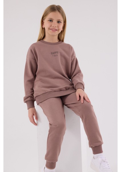 Kız Çocuk Kahverengi Eşofman Takımı fiyatları