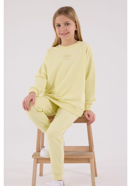 Kız Çocuk Sarı Eşofman Takımı