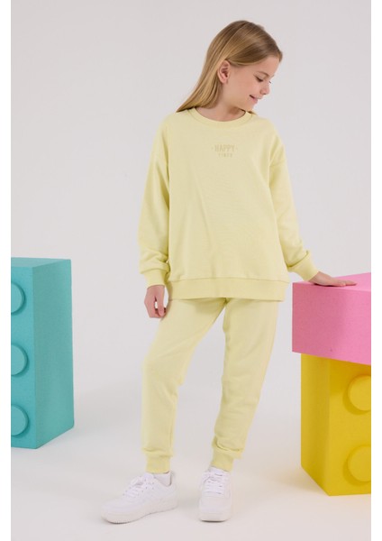 Kız Çocuk Sarı Eşofman Takımı modelleri