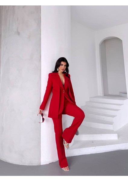 Kadın Tasarım Ceket Yüksek Bel Premıum Takım Elbise modelleri