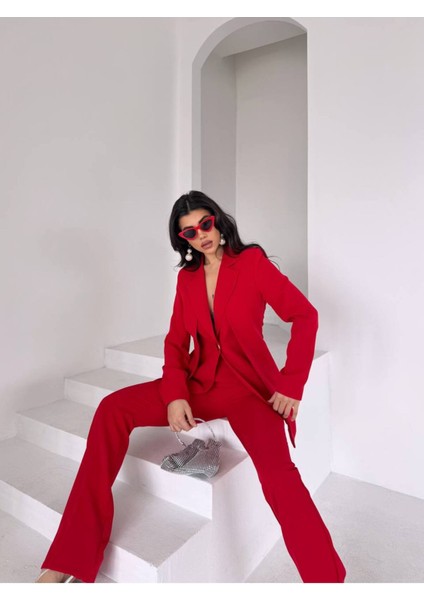Kadın Tasarım Ceket Yüksek Bel Premıum Takım Elbise indirimleri