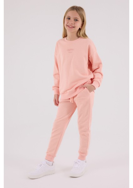 Kız Çocuk Turuncu Eşofman Takımı