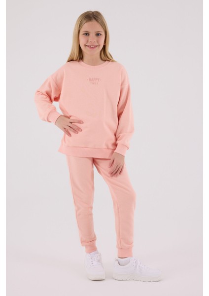 Kız Çocuk Turuncu Eşofman Takımı modelleri