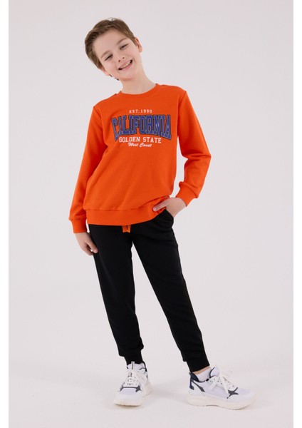 Erkek Çocuk Turuncu Eşofman Takımı