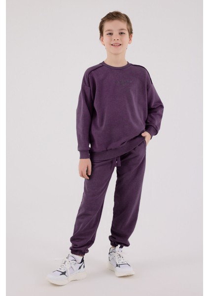 Erkek Çocuk Mor Eşofman Takımı