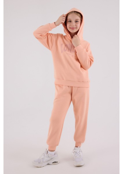 Kız Çocuk Turuncu Eşofman Takımı modelleri