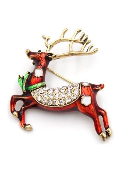 Geyik Broş - Kırmızı fiyatları