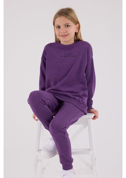 Kız Çocuk Mor Eşofman Takımı fiyatları