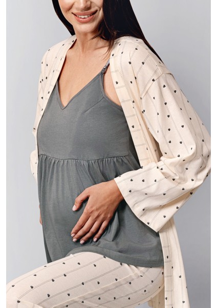 Kadın Gri 3lü Pijama Takımı fırsatları