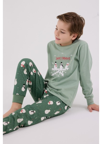 Erkek Çocuk Yeşil Pijama Takımı fiyatları