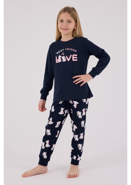 Kız Çocuk Lacivert Pijama Takımı fiyatları