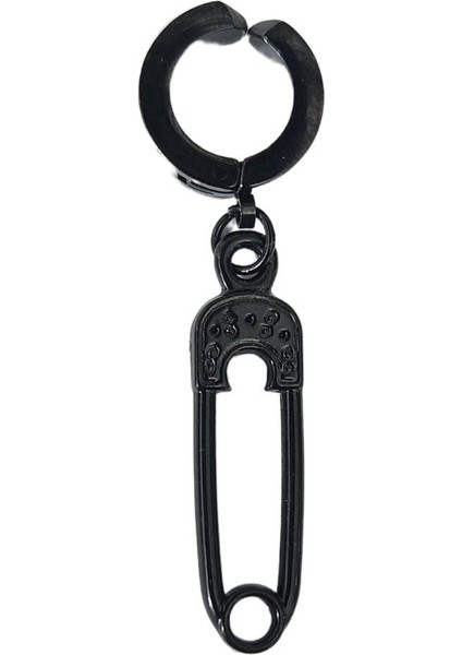 Sıkıştırmalı Deliksiz Çatallı Iğne Figürlü Sallantılı Erkek Çelik Küpe 1 Adet fırsatları