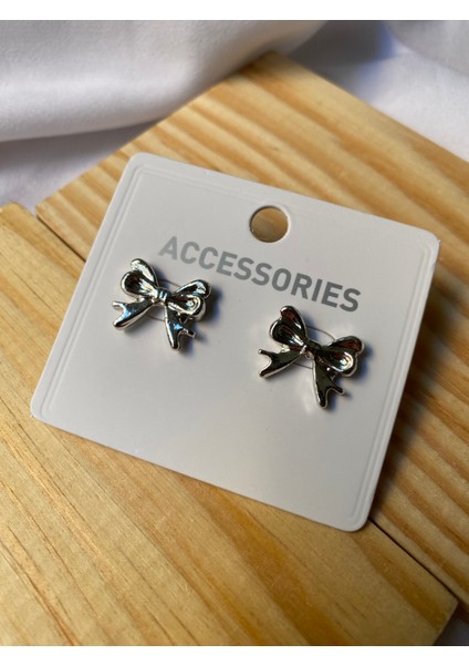 Kararmaz Çelik Fiyonk Detaylı Gümüş Küpe indirimleri