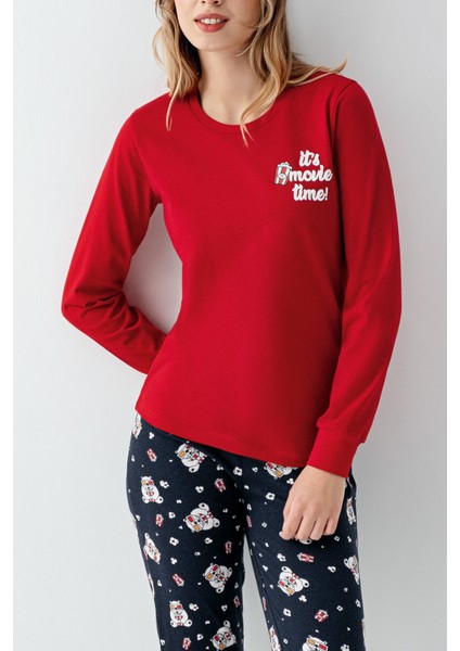 Kadın Kırmızı Pijama Takımı fırsatları