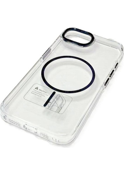 iPhone 16E Magsafe Destekli Krom Çerçeveli Şeffaf Sert Koruma Kılıf - Loop