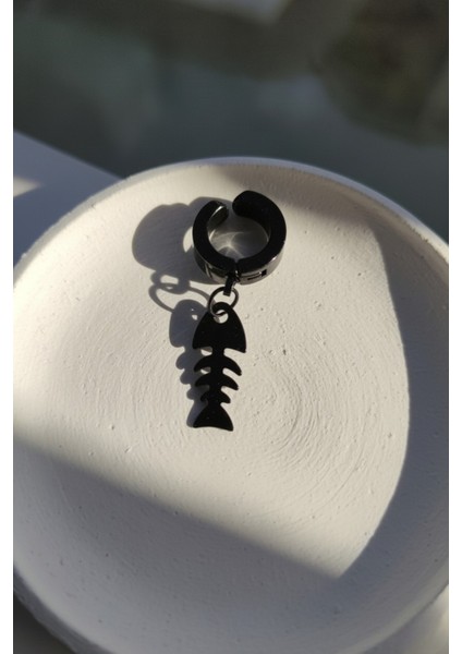 Sıkıştırmalı Deliksiz Trend Balık Kılçığı Model Sallantılı Erkek Çelik Küpe 1 Ad. fırsatları