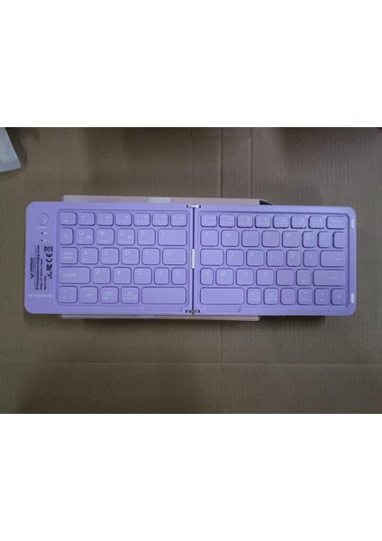 Katlanabilir Renkli Bluetooth Klavye – Şarjlı, Taşınabilir, 5.0 Bağlantı, Tüm Cihazlarla Uyumlu