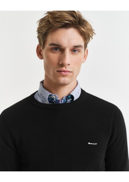 Pamuklu Pike Yuvarlak Yaka Kazak modelleri