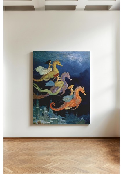 Denizatı Süvarileri - Kanvas Tablo - Sualtı Duvar Dekoru