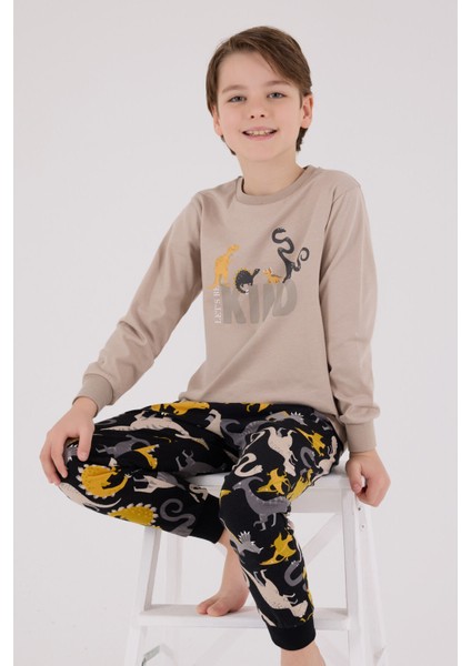 Erkek Çocuk Kahverengi Pijama Takımı fiyatları