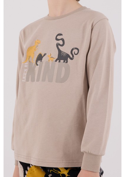 Erkek Çocuk Kahverengi Pijama Takımı fırsatları