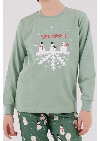 Erkek Çocuk Yeşil Pijama Takımı fırsatları