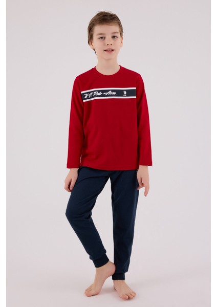 U.s. Polo Assn Erkek Çocuk Kırmızı Pijama Takımı