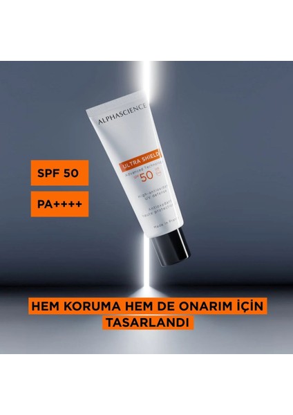 Ultra Shıeld Spf 50, Pa++++ Suya Dayanıklı Geniş Spektrumlu Güneş Koruyucu