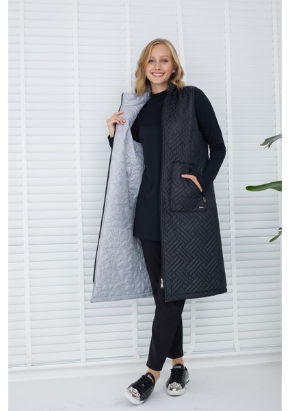 MB28.65 Moodbasic Çift Taraflı Uzun Yelek fiyatları