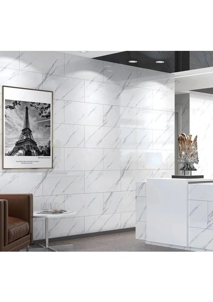 Tatlı Sebep Mermer Desenli - Kendinden Yapışkanlı Pvc Banyo Mutfak Zemin Kaplama Paneli 30*60 - 10 Adet fırsatları