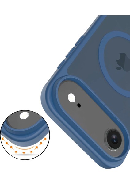 Apple iPhone 17 Air Jota Magsafe Kapak - Lacivert modelleri